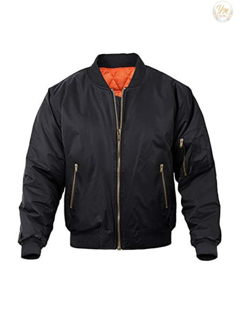 Men's Bomber Jacket Fall Winter Military Zip Up Quilted Polyester